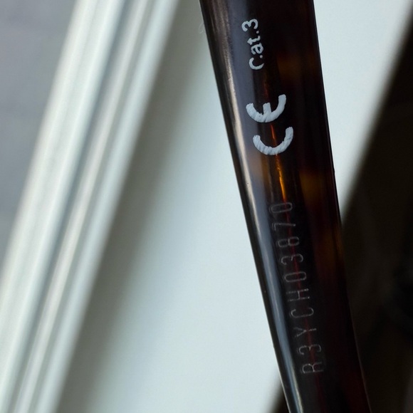 Balenciaga Black Sunglasses with Gold Detail - Picture 12 of 14